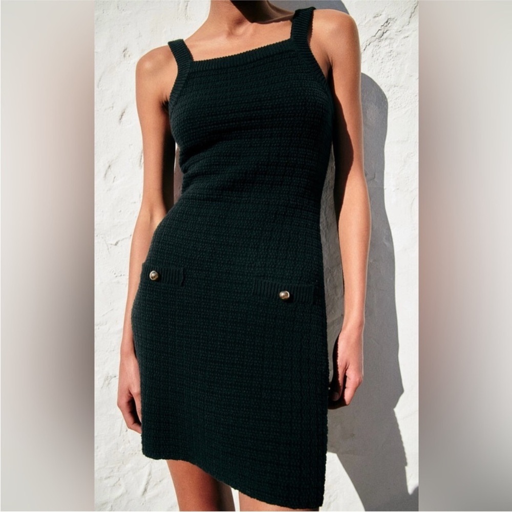 H&M Black Knit Mini Dress